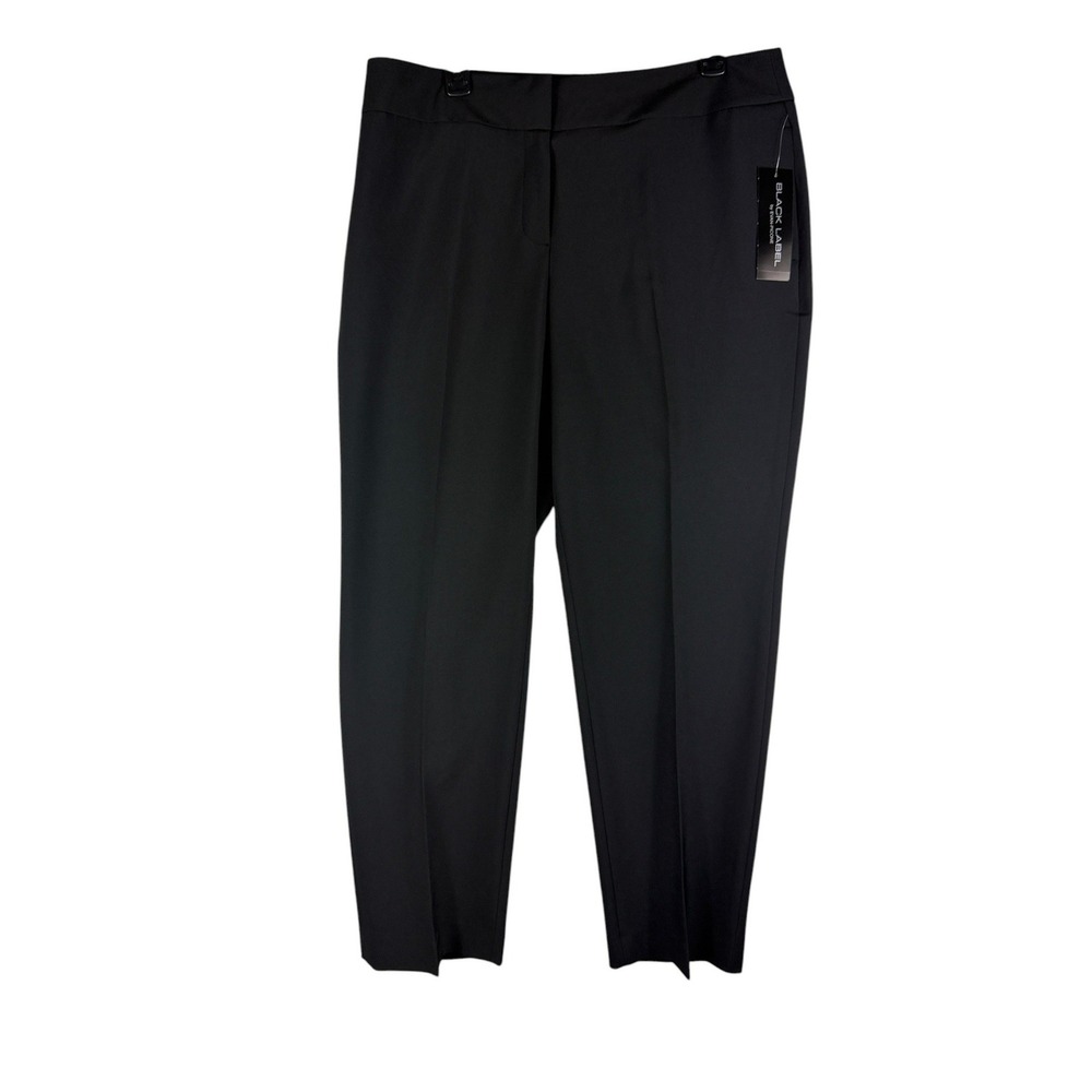 Black Label by Evan-Picone Essentials Womens Black Dress Pants Size 12 NWT‎